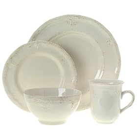 Churchill China Country Crafts Sandstone Round 16-Piece Dinnerware Set, Service for 4 by Dinnerware