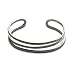 Jewelry : Eve's Addiction Sterling Silver Open Diagonal Cuff Bracelet