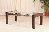 Burton _Solid oak glass coffee table