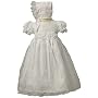 New Long Length Traditional Christening Baptism Gown Dress (Bow Lace)