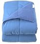 Dockers Queen/King Fleece Flip Reversible Down Blanket, Smoke Blue/Light Blue