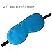 BOGZON Natural Mulberry Silk Sleep Mask, Reversible Sleep Silk Blinder, Eyeshade for Travel, Relaxing, Flight, Shift Workers and Fast Asleep, Blue Color