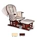 ADJUSTABLE RECLINER GLIDER WITH OTTOMAN - NATURAL