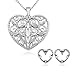 Platinum Plated Sterling Silver Diamond Cut Heart