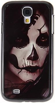 NaT Scary Clown Pattern Mirror Smooth Back Hard Case with HD Screen Film 3 Pcs for Samsung Galaxy S4 I9500