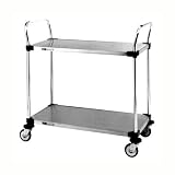 InterMetro Stainless Steel Commercial Utility Cart with 2 Shelves 24x36 41J4U6zeKGL. SL160 InterMetro Stainless Steel Commercial Utility Cart with 2 Shelves 24x36