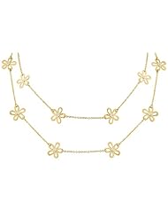 I. Reiss 14K Gold Floral Necklace Set with Diamonds.