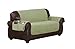 Quick Fit Reynold Durable Quality Reversible Water Resistant Cover for Dogs, Kids, Pets-Sofa Slipcover for Couch, Recliner, Loveseat or Chair, Sage-Chocolate