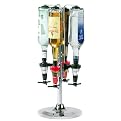 Black & Silver Large 4-Bottle Liquor Dispenser