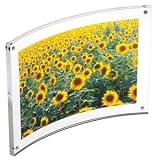 Curved MAGNET FRAME clear acrylic by Canetti - 8x10