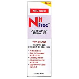 Lice Eliminating Natural Shampoo, All Natural, Non-Toxic, Nit Free with Foam Applicator Kit