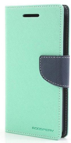 Mercury Leather Case Magnetic LG Optimus G2 D801/802/803 Dark Blue/Cyan Cover Clutch Purse