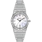 Bulova Ladies Diamond Case Calendar Watch #96R009 by Bulova