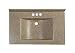 Imperial Marble W2519CAPSS Vanity Top Satin Stone Wave Bowl Series 25"x19" - Cappuccino 