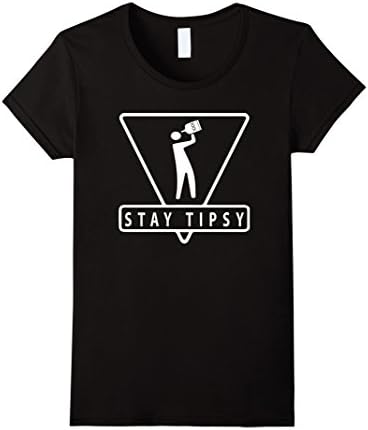 Women's Bartender T-Shirt - Stay Tipsy Funny Drinking Alcohol Tee Medium Black