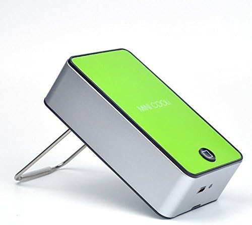Mini Portable USB Rechargeable Hand Held Air Conditioner Summer Cooler Fan (green)