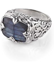 Lori Bonn® Sterling Silver "Mojo" Labradorite Petal Cocktail Ring Size 8