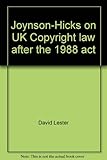 Joynson-Hicks on UK copyright law