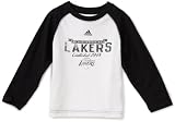 NBA Toddler Los Angeles Lakers Long Sleeve Raglan Crew - R2492Xla (White, 3T)