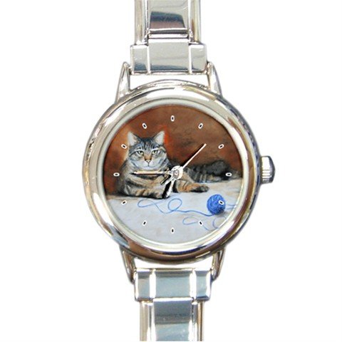Limited Edition Violano Italian Charm Watch Tabby Cat Kitten