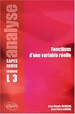 Analyse Fonctions d'une Variable Reelle Niveau L3 Capes/Agreg