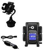 Sony Ericsson z710c Auto Cup Holder with Car Charger - Uses Gomadic TipExchange