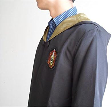 Harry Potter Adult Hufflepuff/ravenclaw/slytherin/gryffindor School Fancy Robe Cloak Costume Cosplay (XL for adult, Hufflepuff)