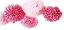 Martha Stewart Crafts Pom Poms, Pink, 2 Sizes
