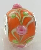 Quiges Beads Charms Murano Glass-Silver