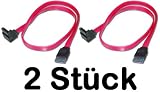 2 Stück - S-ATA Kabel 90 Grad abgewinkelt - SATA Kabel 0,75m