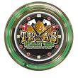 Texas Hold 'em Neon Clock - 14 inch Diameter - Game Room Products > Neon Clocks > Poker Theme