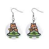 Saint Patricks Day Irish Cat Earrings