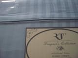 100% Combed Cotton Queen Size 300 Tc Dobby Stripe Sheet Set, Blue