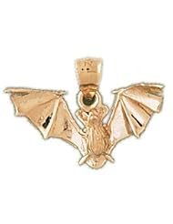 Dazzlers Solid 14 karats Gold Bat Charm Pendant available in three colors from jewelsberry (weights: 2.1 grams only)