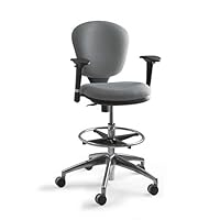 Safco® Metro Extended Height Swivel/Tilt Chair, 22-33 Seat Height, Gray/Fabric