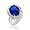 Bling Jewelry Kate Middleton Diana Ring Oval Blue Sapphire Color CZ Engagement Ring Silver Plated 5ct with Crystal Gift Box - Size 4