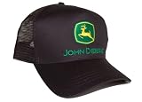 Vintage Black Licensed John Deere Trucker Hat Cap