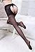 Queen.M Erotic Open Crotch Sheer Stocking Transparent Pantyhose Sexy Silk Socks,Black,One Size