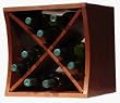 Concave Diamond Wave Cube in Chestnut with Satin Finish
