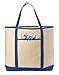Handy Laundry Canvas Tote Beach Bag - Large Bags with Shoulder Straps, Strong Enough to Carry Beach Gear and Wet Towels. Front Pocket, Inside Zippered Pocket. (Royal Blue)