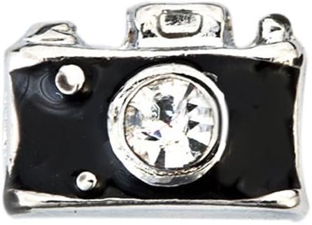 5 pcs Black Camera Floating Charm for Floating Locket Fits