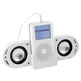 CTA DIGITAL iPod Fold-Up Amplified Aluminum Speakers ( White )