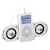 CTA DIGITAL iPod Fold-Up Amplified Aluminum Speakers ( White )