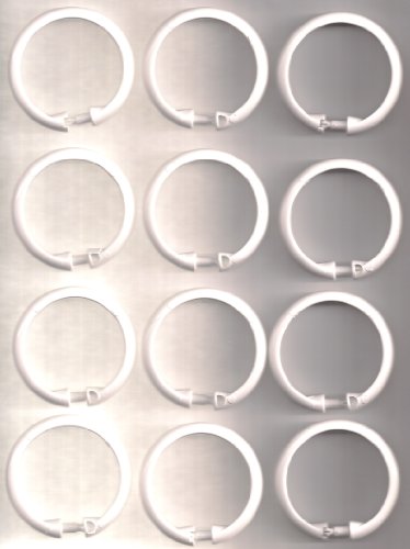 12-Pack White Shower Curtain Tumbler Caddy