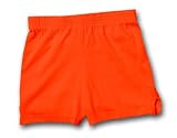 Orange exercise sport shorts cotton jersey available in adult and youth sizes