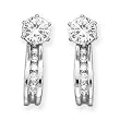 10K White Gold 1/4 ct. Diamond Earring Jackets