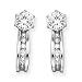 10K White Gold 1/4 ct. Diamond Earring Jackets