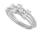 Sterling Silver Polished 3 Band Stackable Ring