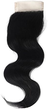 Melantha Virgin Brazilian Remy Hair Lace Top Closures (4"x4") Natural Color Bodywave (14inch)