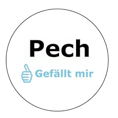 Pech gef�llt mir Aufkleber - 10 cm Durchmesser
